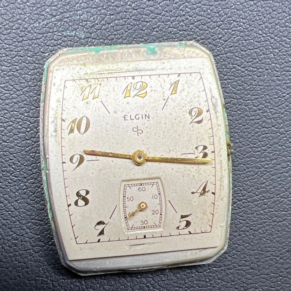 Vintage Elgin 10K Rolled Gold Plate Bezel Watch Face No Crown