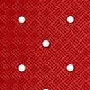 Vintage Style Perforated Rubber Watch Strap - Red