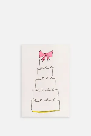 Wedding Cake Card in Pink