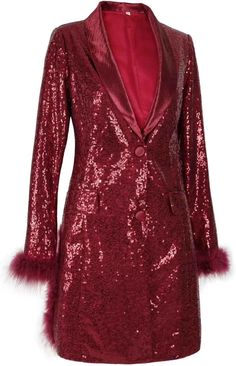 Womens 2024 Fashion Sexy Sequin Solid Blazers Deep V Neck Long Sleeve Pockets Cardigans Party Work Commuting Jackets