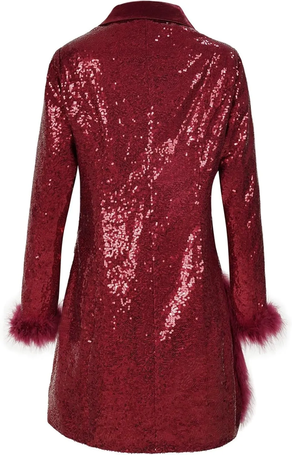 Womens 2024 Fashion Sexy Sequin Solid Blazers Deep V Neck Long Sleeve Pockets Cardigans Party Work Commuting Jackets