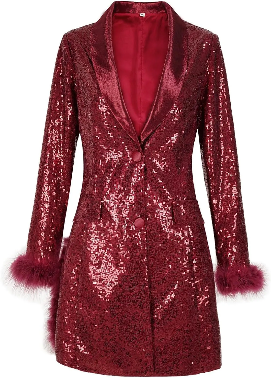 Womens 2024 Fashion Sexy Sequin Solid Blazers Deep V Neck Long Sleeve Pockets Cardigans Party Work Commuting Jackets