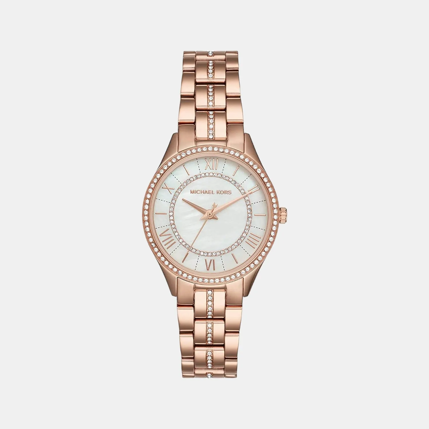 Women's White Analog Stainless Steel Watch MK3716