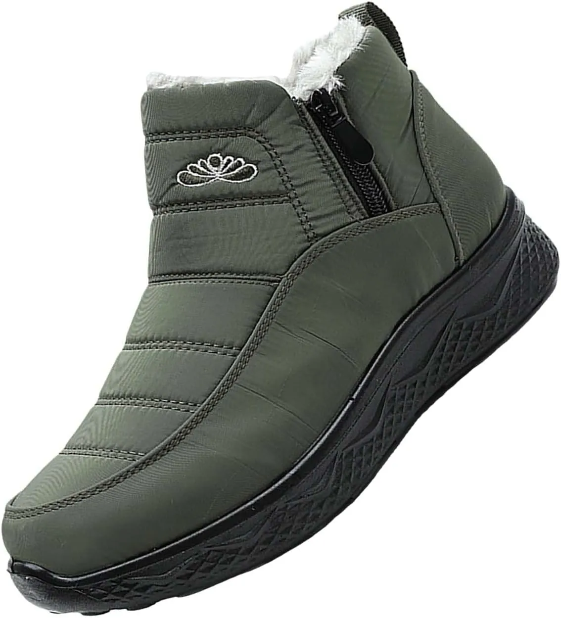 Womens Winter Snow Boots Women Ankle Booties Warm Fu Lined aterproof Insulated Slip On Outdoor Shoes