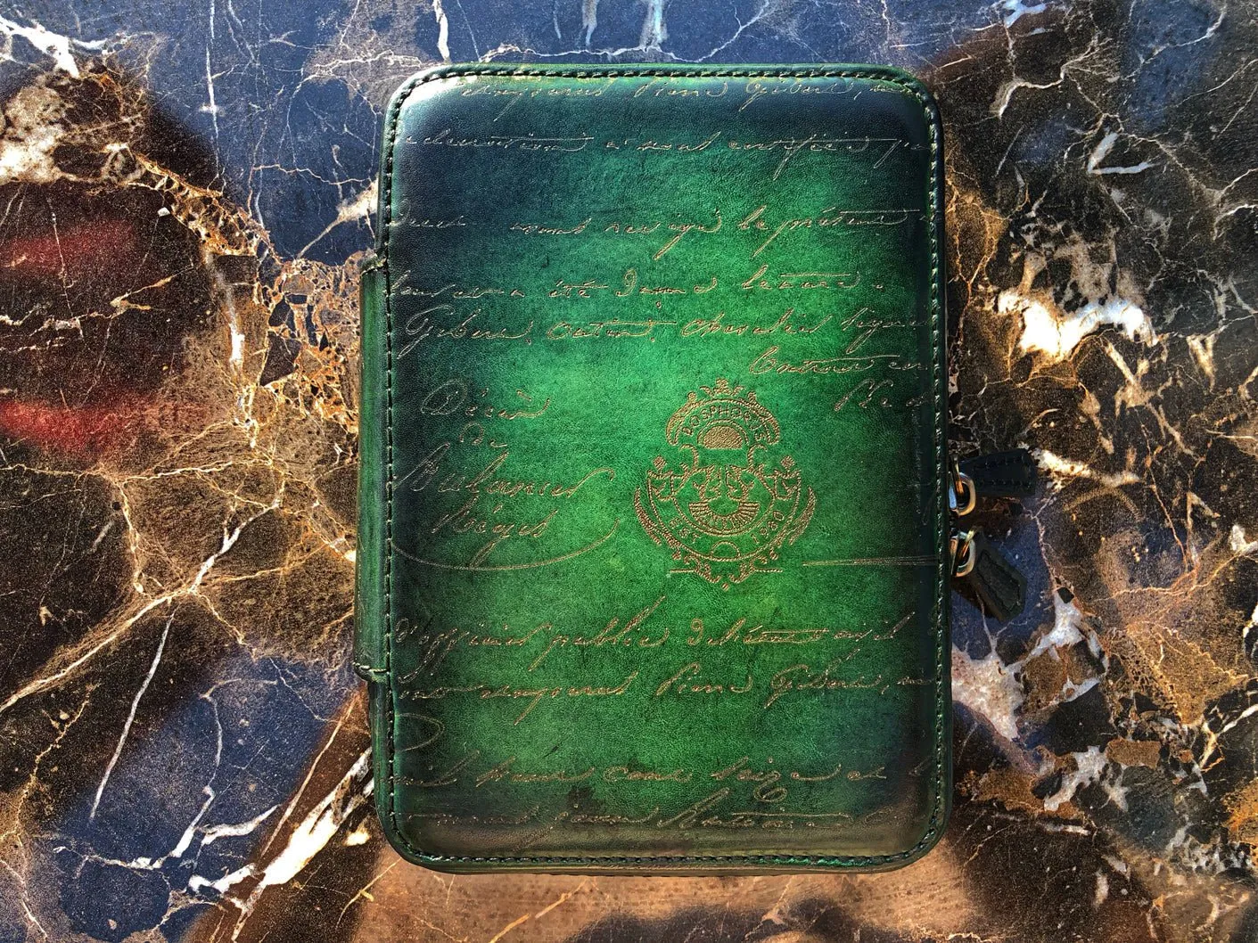 Zipper Parchment Patina Watch Case
