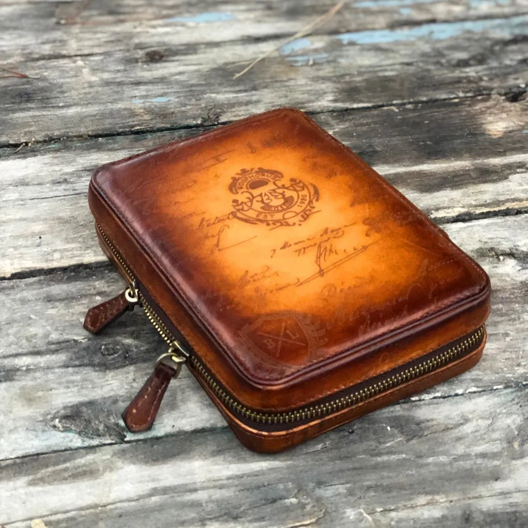 Zipper Parchment Patina Watch Case