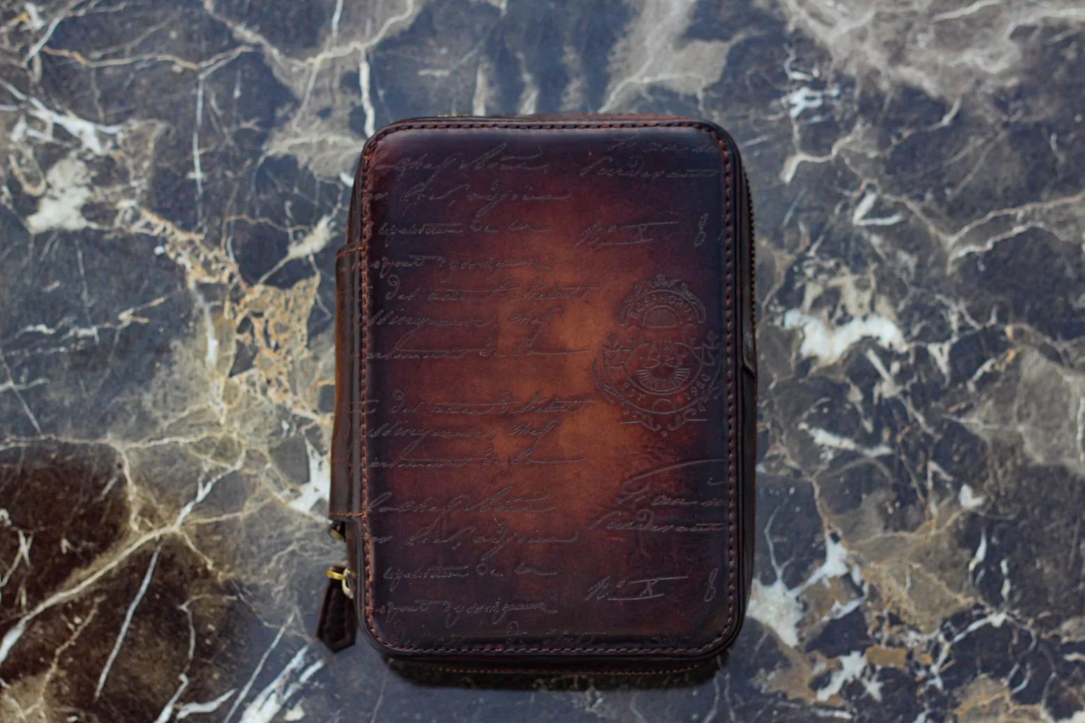 Zipper Parchment Patina Watch Case